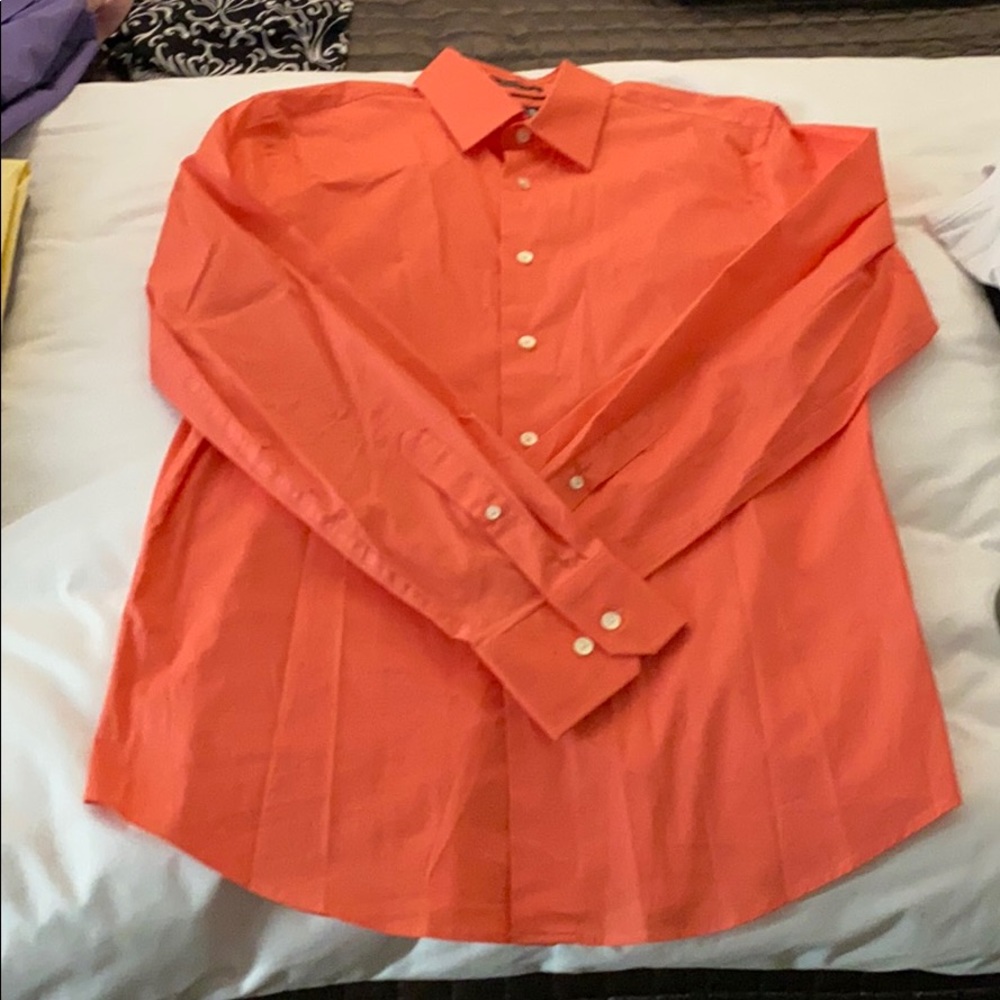 Coral button down